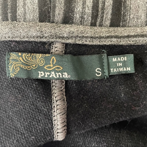 PRANA PARADISO CARDIGAN OPEN FRONT SWEATER HEATHER GRAY AND BLACK SMALL - Picture 6 of 8